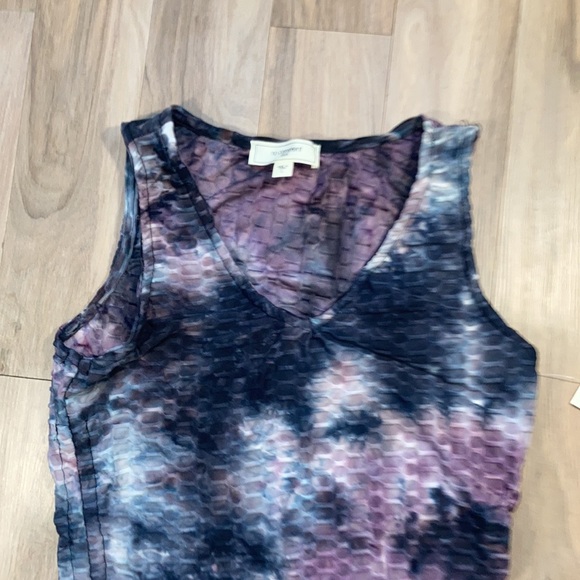 Last Chance ❌ 💜$8ifbundle3 No Comment tie dye print honeycomb stretch  top L jr - Picture 7 of 16